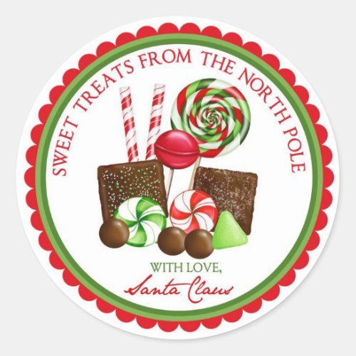 Christmas Sweet Stripes Holiday Stickers