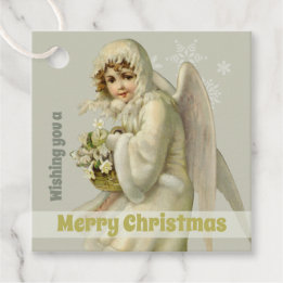 Christmas Sweet Victorian winter angel CC1189 Favor Tags