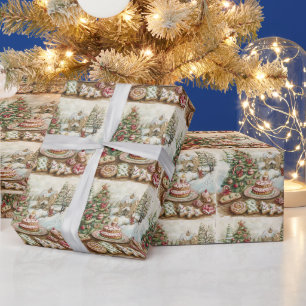 Christmas Sweets and Cookies, Christmas Tree Wrapping Paper