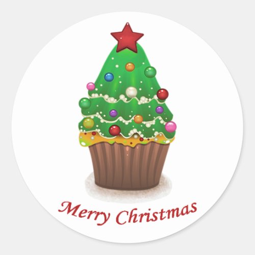 Christmas sweets classic round sticker