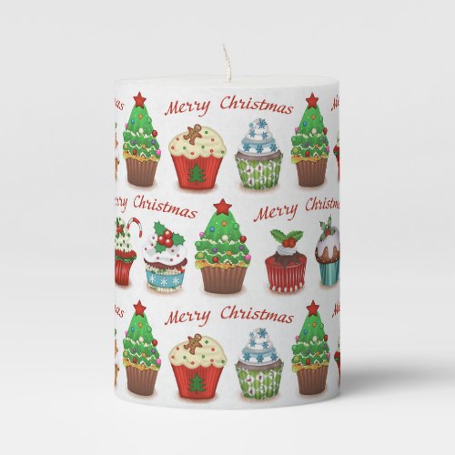 Christmas sweets pillar candle