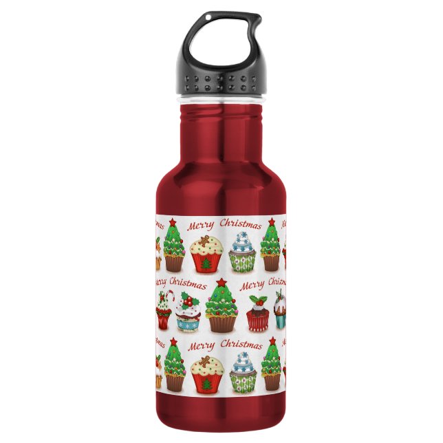Christmas sweets stainless steel water bottle (Front)