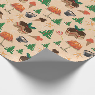 Christmas sweets wrapping paper