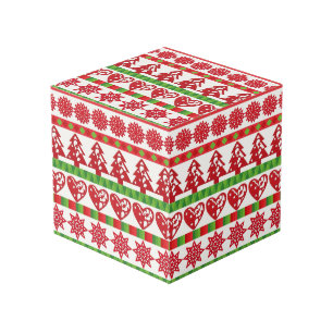 Christmas symbols cube