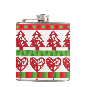 Christmas symbols flask
