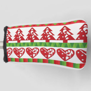 Christmas symbols golf head cover
