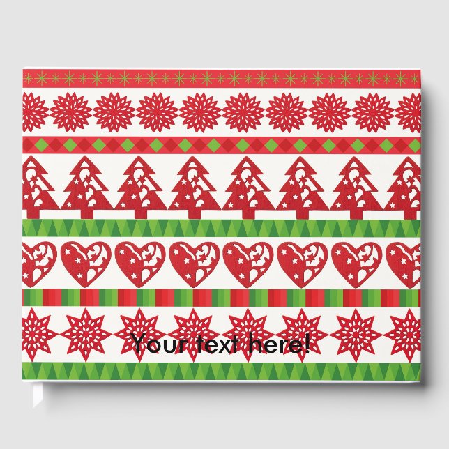 Christmas symbols guest book (Front)