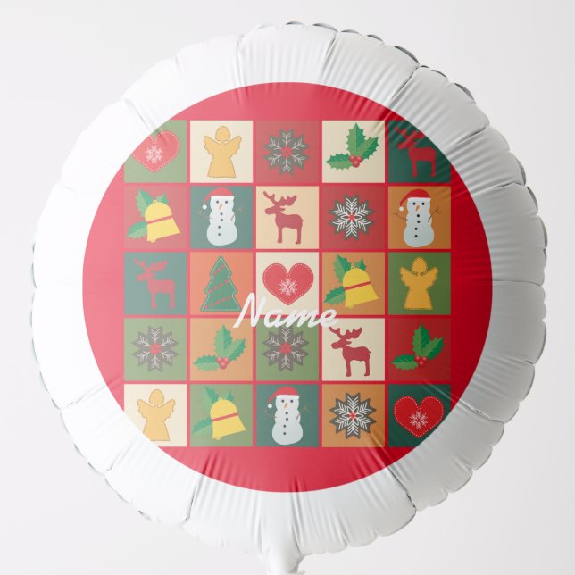 Christmas Symbols Medley Art Thunder_Cove Balloon (Front)