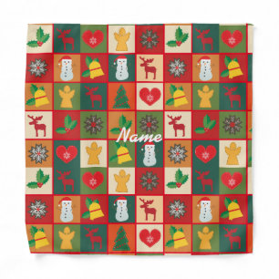 Christmas Symbols Medley Art Thunder_Cove Bandana