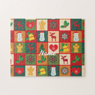 Christmas Symbols Medley Art Thunder_Cove Jigsaw Puzzle