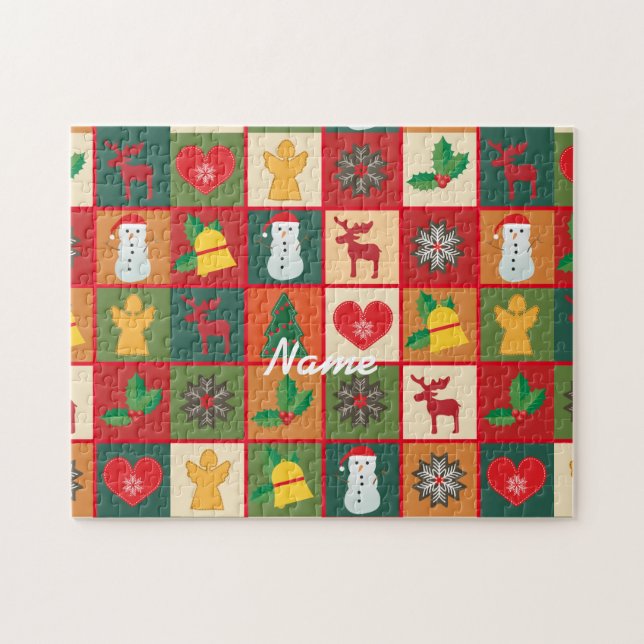 Christmas Symbols Medley Art Thunder_Cove  Jigsaw Puzzle (Horizontal)
