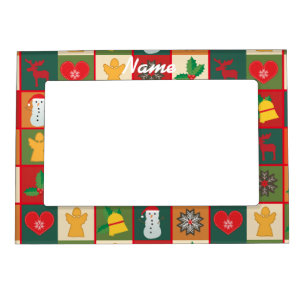Christmas Symbols Medley Art Thunder_Cove Magnetic Frame