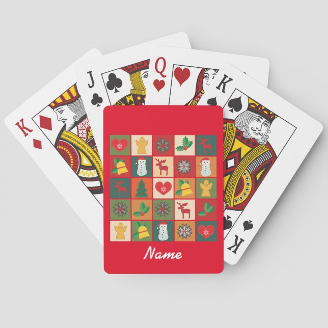 Christmas Symbols Medley Art Thunder_Cove Poker Cards (Back)