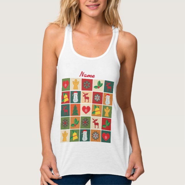 Christmas Symbols Medley Art Thunder_Cove  Tank Top (Front)