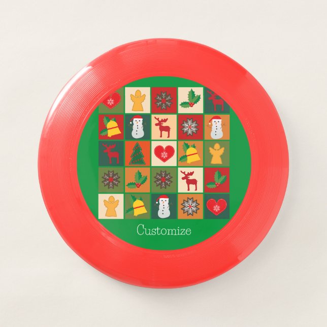 Christmas Symbols Medley Art Thunder_Cove Wham-O Frisbee (Front)