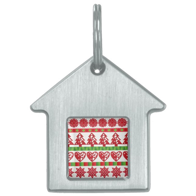 Christmas symbols pet ID tag (Front)