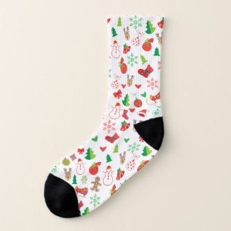 Christmas symbols trendy pattern socks