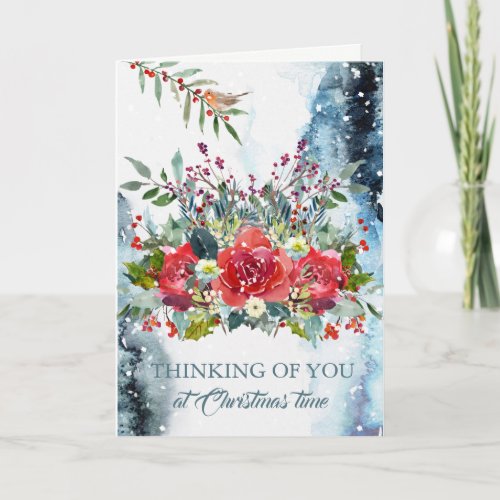 Christmas Sympathy Card - Thinking or You