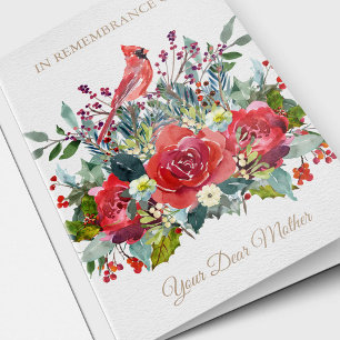 Christmas Sympathy Dear Mother Remembrance Holiday Card