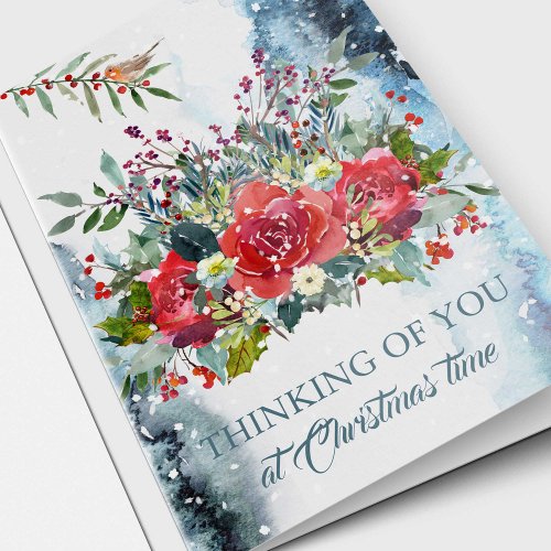 Christmas Sympathy Thinking of You Remembrance Holiday Card