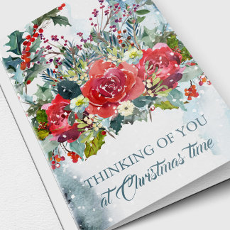 Christmas Sympathy Thoughtful Thoughts Memorial Holiday Card