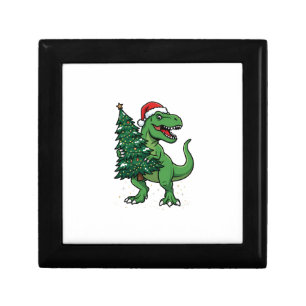 Christmas T-Rex Carrying Christmas Tree Gift Box