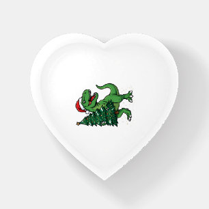 Christmas T-Rex Carrying Christmas Tree Paperweight