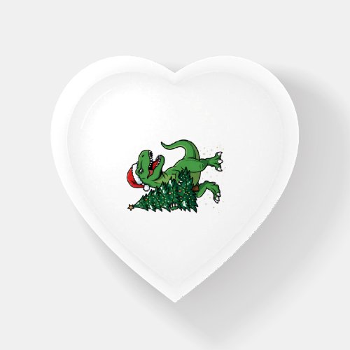 Christmas T-Rex Carrying Christmas Tree Paperweight
