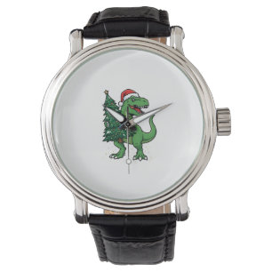 Christmas T-Rex Carrying Christmas Tree Watch