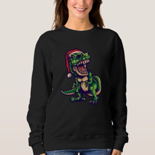 Christmas T_rex Dinosaur  Dinosaur Design Sweatshirt