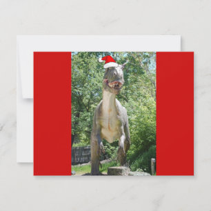 Christmas T-Rex Dinosaur Holiday Card