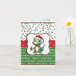 Christmas T-Rex Greeting Card