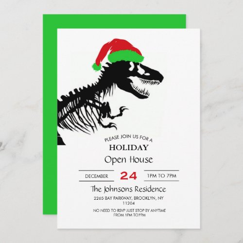 Christmas T_Rex            Invitation