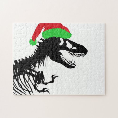 Christmas T_Rex Jigsaw Puzzle