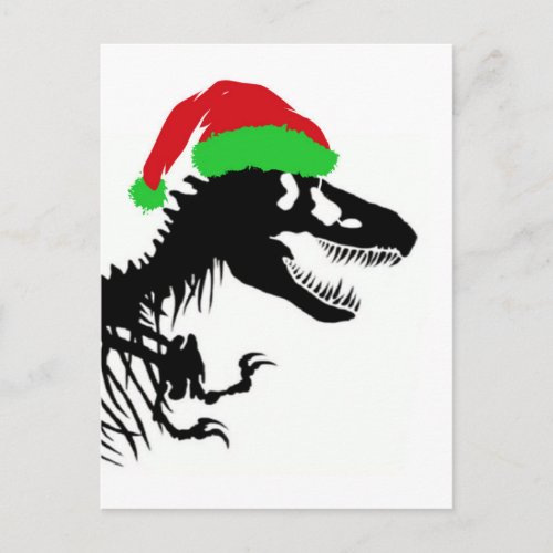 Christmas T_Rex Postcard