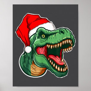 Christmas T-rex  Poster