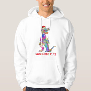 Christmas T-Rex Santa Dinosaur Hoodie