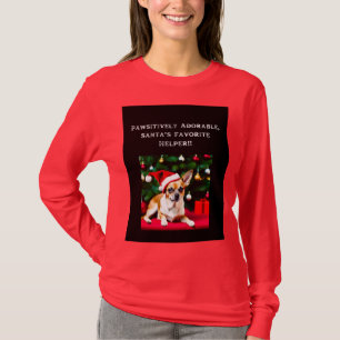 Christmas T-shirt Chihuahua in Santa hat