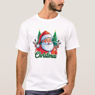 Christmas T-shirt design and white background
