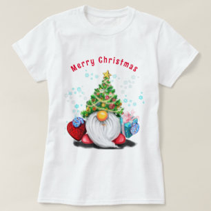 Christmas T-Shirt Gnome with Gifts