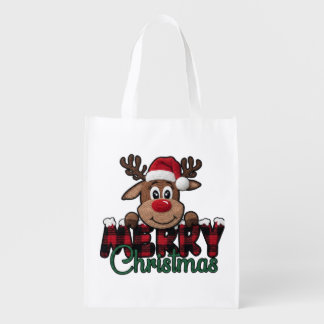 Christmas T-Shirt Grocery Bag