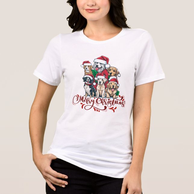 Christmas t-shirt Tri-Blend shirt (Front)