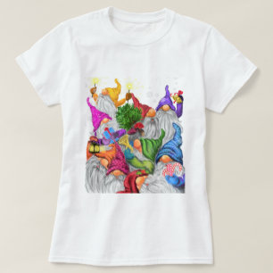 Christmas T-Shirt with Happy Gnome Party