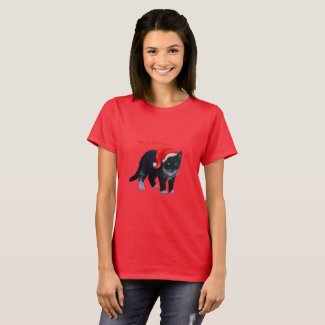 Christmas T-shirts Kitty Cat Tuxedo