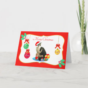 Christmas Tabby Cat Card