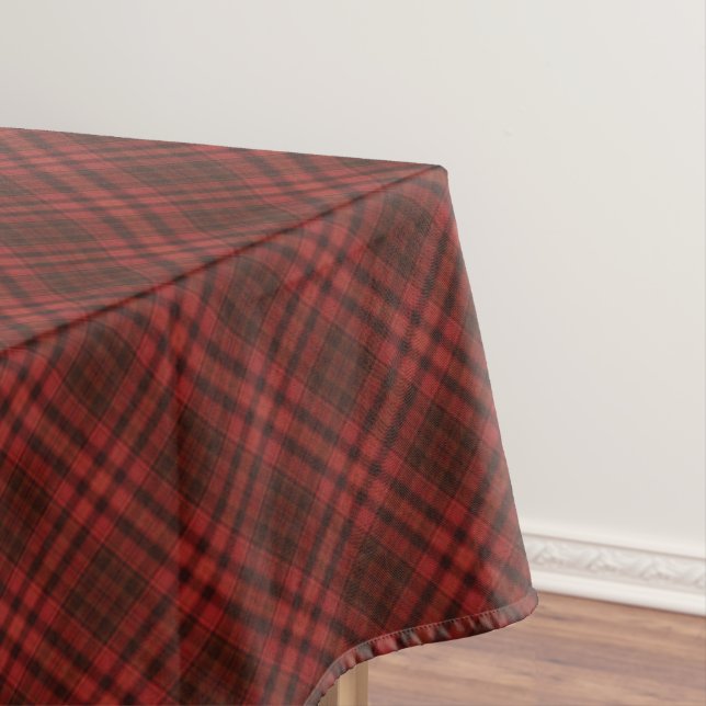 Christmas table cloth Red Plaid 60" x 104" (In Situ)