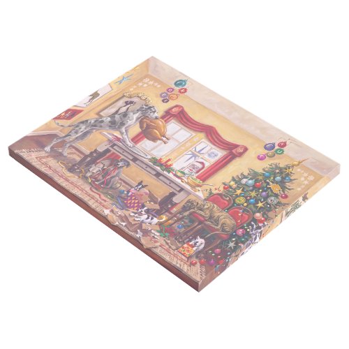 Christmas Table Great Danes Gallery Wrap