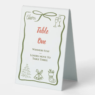 Christmas Table One Bunco Tent