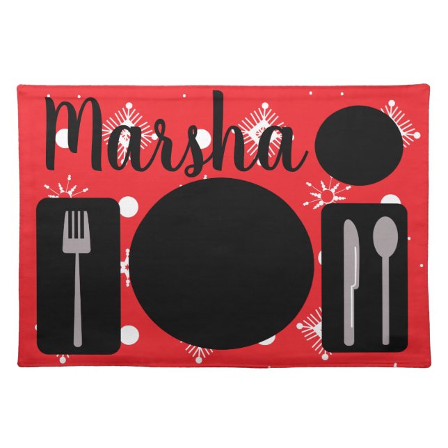 Christmas Table Setting Learning Place Mat (Front)