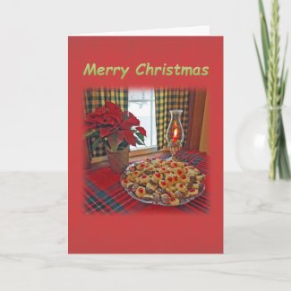 Christmas Table Setting with Freshly Baked Cookies Card